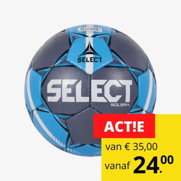 Afbeelding Select Solera handbal grijs/blauw met actie sticker