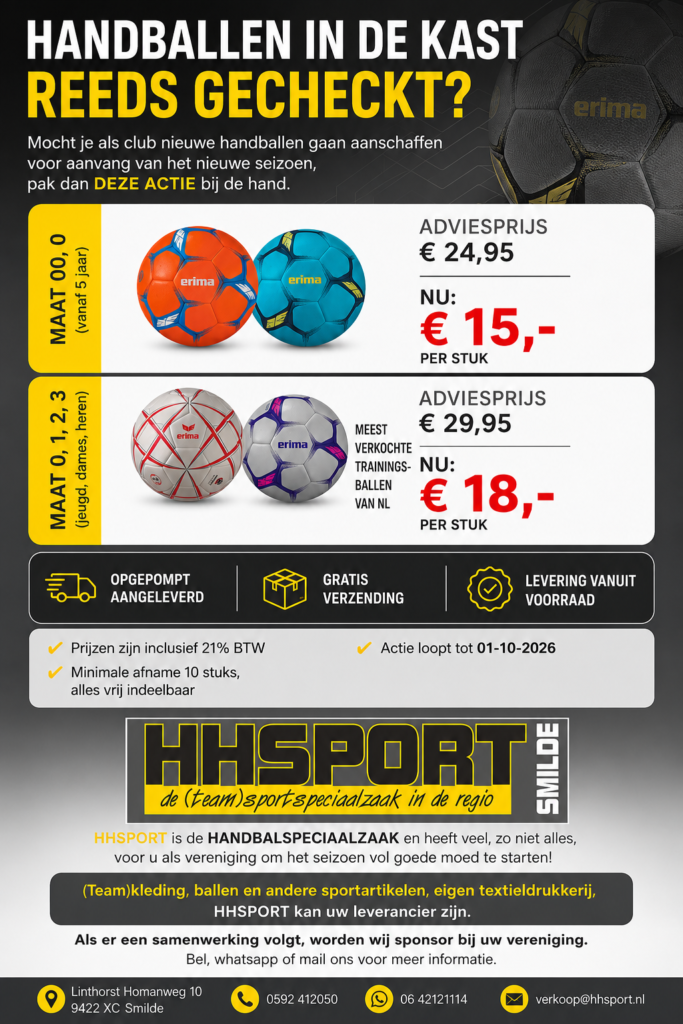 Handballenactie Erima actie